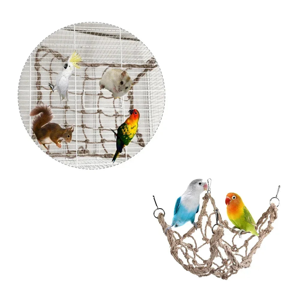 Birds Swing Ladder Toys Hemp Rope Net