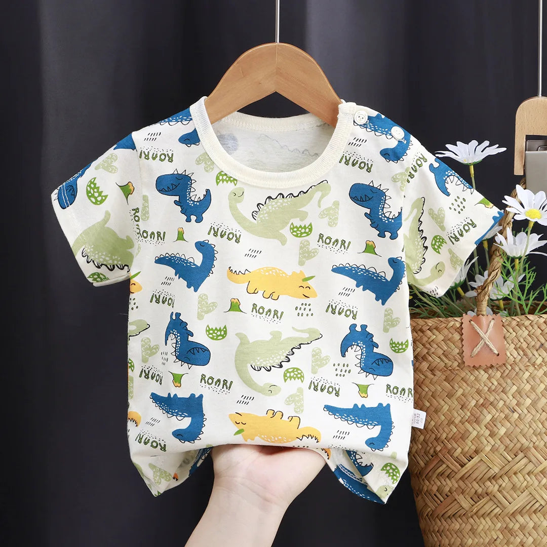 Cute Dinosaur Kids Girl Clothes T-shirt Bear Baby Tops