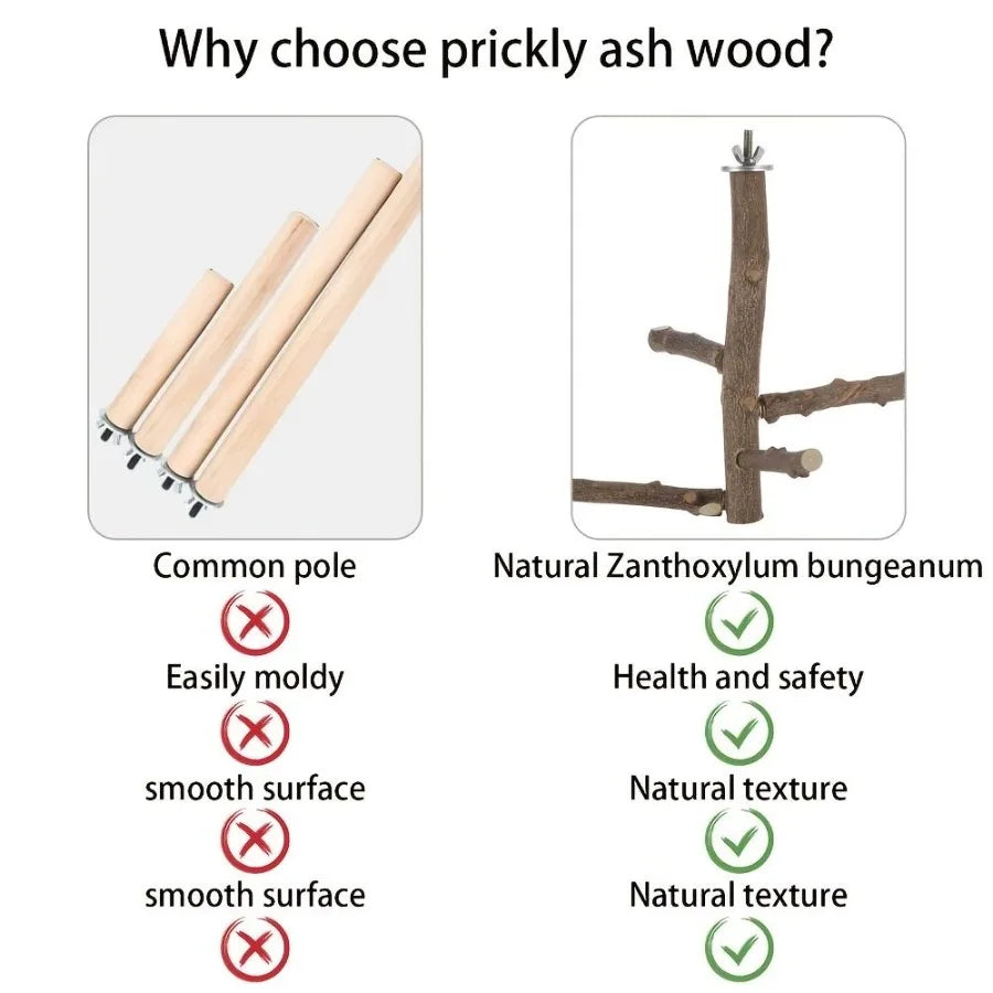 Bird Climbing Wood Cage Perch